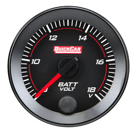 QUICKCAR RACING PRODUCTS 65-007 RedLine  Gauge 2-1/16in Voltmeter  8-18v