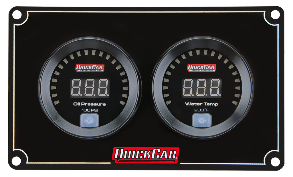 QUICKCAR RACING PRODUCTS 67-2001 Digital 2-Gauge Panel OP/WT