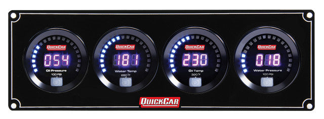 QUICKCAR RACING PRODUCTS 67-4023 Digital 4 Gauge Panel OP/WT/OT/WP
