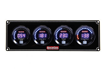 QUICKCAR RACING PRODUCTS 67-4027 Digital 4-Gauge Panel OP/WT/OT/Volts