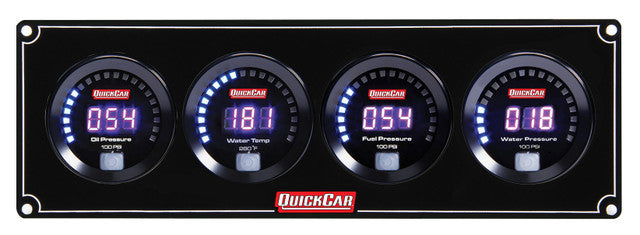 QUICKCAR RACING PRODUCTS 67-4028 Digital 4 Gauge Panel OP/WT/FP100/WP