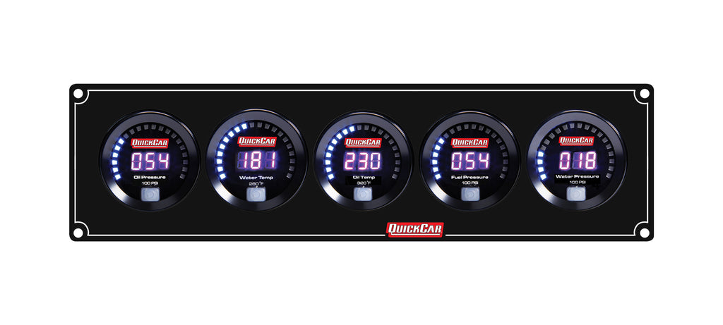 QUICKCAR RACING PRODUCTS 67-5032 Digital 5 Gauge Panel OP/WT/OT/FP100/WP