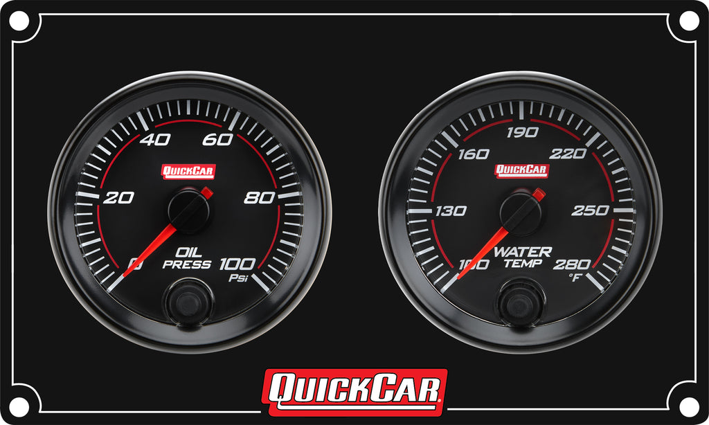 QUICKCAR RACING PRODUCTS 69-2001 Redline 2 Gauge Panel OP/WT