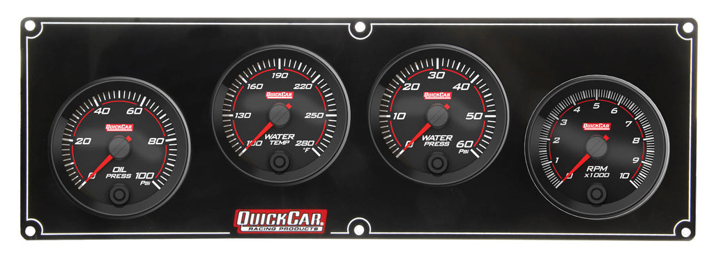 QUICKCAR RACING PRODUCTS 69-3246 Redline 3-1 Gauge Panel OP/WT/WP w/2-5/8in Tach
