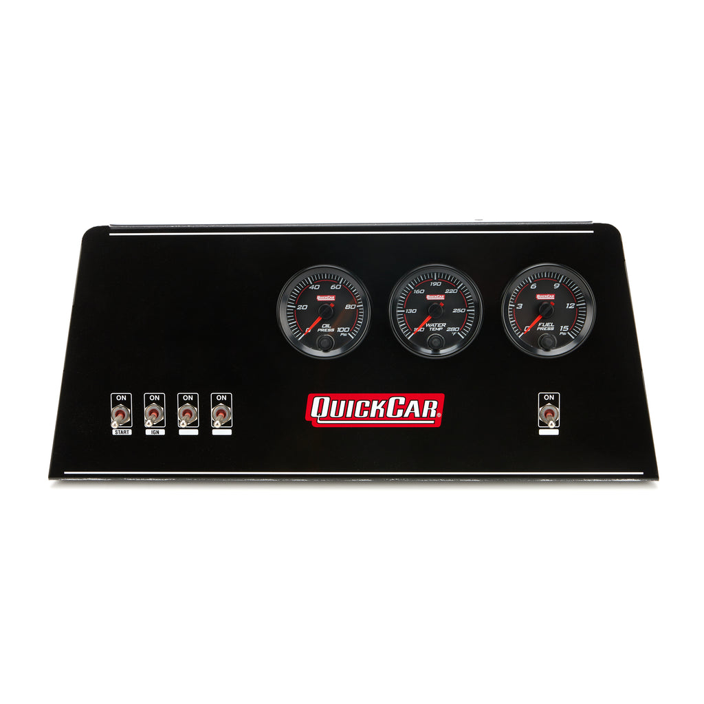 QUICKCAR RACING PRODUCTS 69-812-038 NE Mod Dash Panel Rdline OP/WT/FP Sng Ignition
