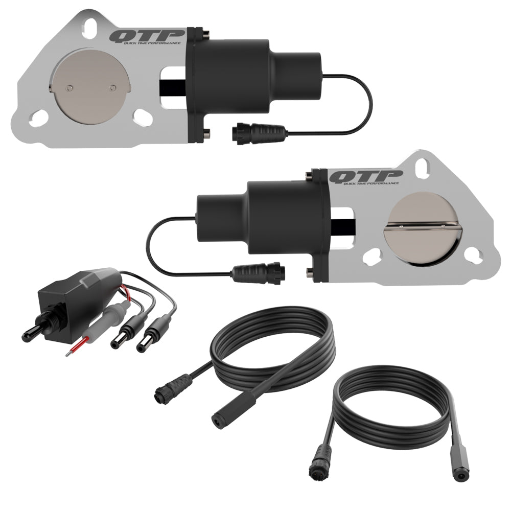 QUICK TIME PERFORMANCE QTEC50 Dual 2.50 Inch Elect ric Cutout Valves