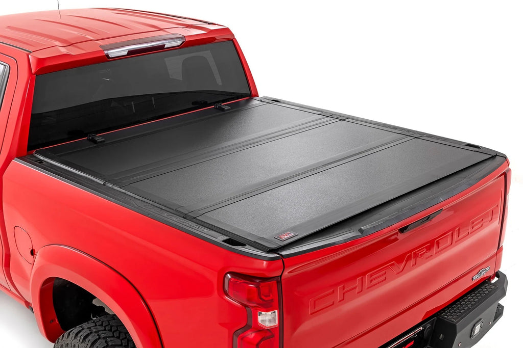 ROUGH COUNTRY 49120580 Hard Tri-Fold Flip Up Bed Cover