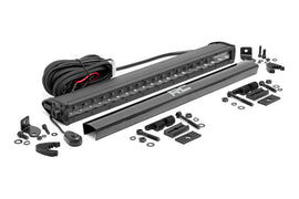 ROUGH COUNTRY 70720BL Rough Country 20 Inch Black Series LED Light Bar | Surface Mount Spot Beam with Hardware Kit