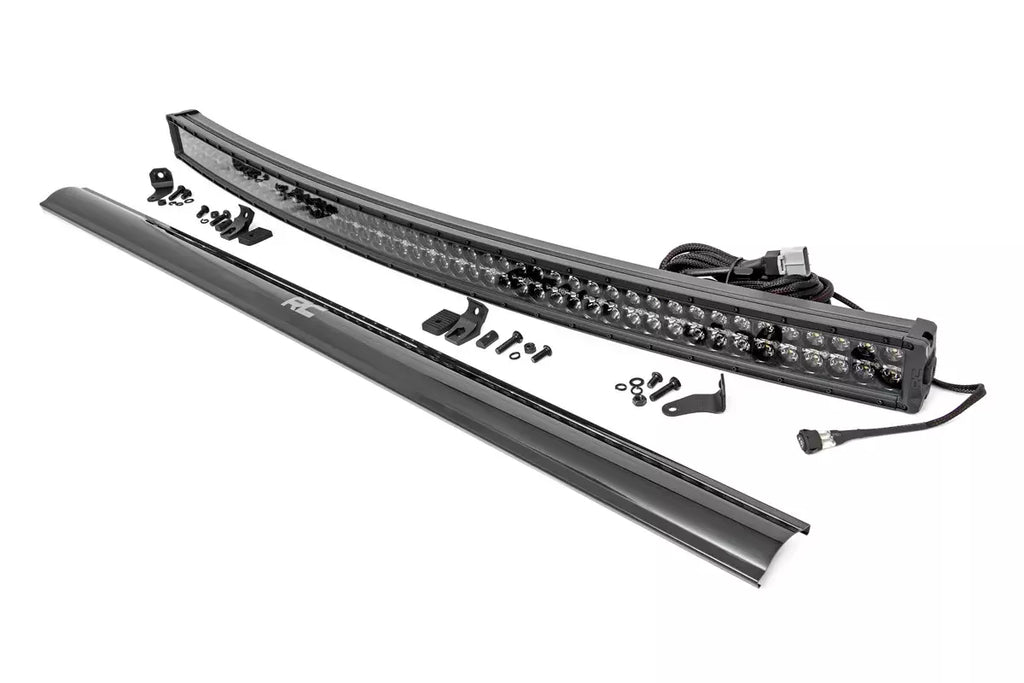 ROUGH COUNTRY 72954BD Rough Country 54-Inch Black Series LED Light Bar Kit with Curved Design and Flood/Spot Beams