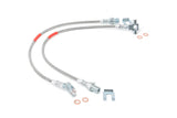 ROUGH COUNTRY 89340S Front Extended Stainless Steel Brake Lines for 4