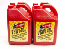 Load image into Gallery viewer, REDLINE OIL 57125 75W140NS GL-5 Gear Oil Case 4x1 Gallon
