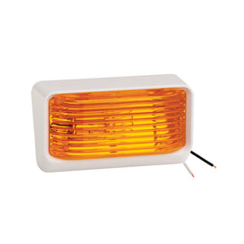 REESE 30-78-516 Porch Light #78 Amber w/ Ash White #5 Base