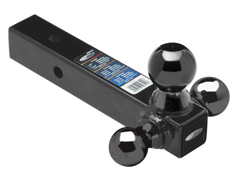 REESE 80791 Tri-Ball Ball Mount 2in Sq. Solid Shank w/Black