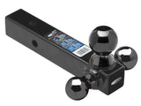 REESE 80791 Tri-Ball Ball Mount 2in Sq. Solid Shank w/Black