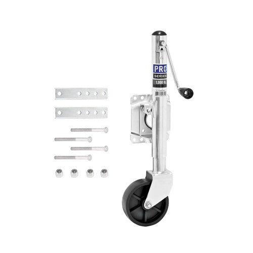 REESE EJ10000301 1000 lbs. Swivel Zinc Pl ated 6in Poly Wheel
