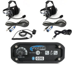 RUGGED RADIOS 696-2P-BTU Intercom System 2 Person w/Headsets Bluetooth