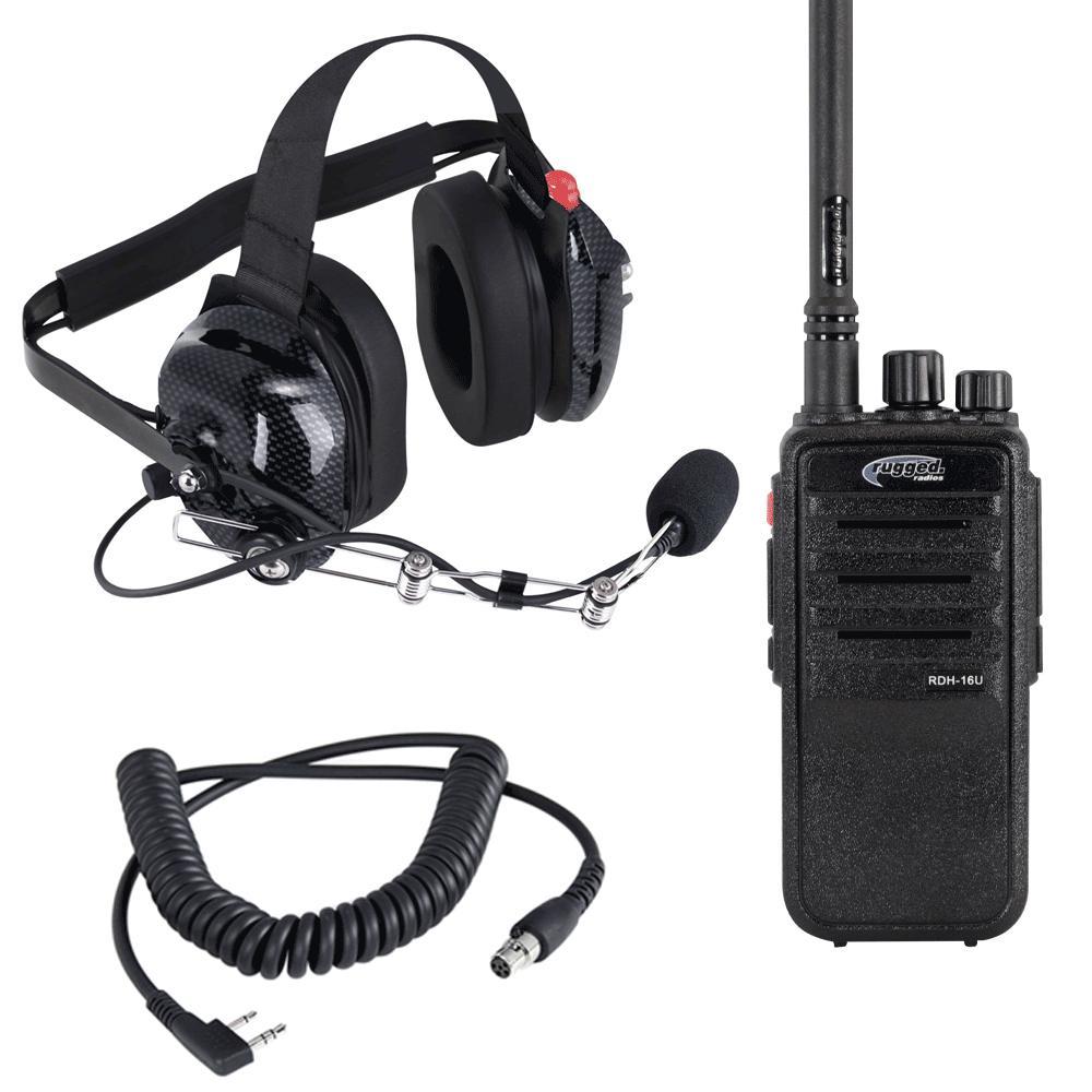 RUGGED RADIOS CREW-RDH-U Radio Kit Crew Chief / Spotter 5watt UHF