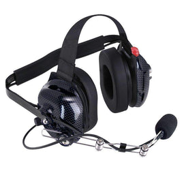 RUGGED RADIOS H42-CF Headset Behind The Head H42 2-Way Black CF
