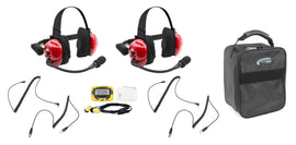 RUGGED RADIOS H80-FAN Headset Track Talk Red Linkable Intercom Fan