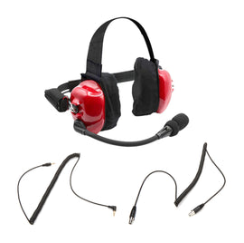 RUGGED RADIOS H80-RD Headset Track Talk Red Linkable Intercom