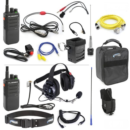 RUGGED RADIOS NASCAR-RDH-U-LT Radio System Complete Team NASCAR 3C Long Rng