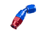 REDHORSE PERFORMANCE 1245-08-1 8AN 45 Degree PTFE Reusable Hose End Blue
