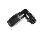REDHORSE PERFORMANCE 1490-08-08-2 8AN Hose End to 8AN ORB Male Swivel 90Deg Black