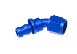 REDHORSE PERFORMANCE 2045-06-1 6AN Push Lock Hose End Blue 45-Deg