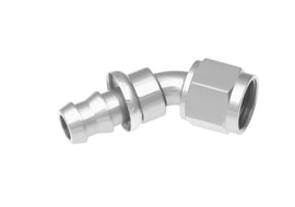 REDHORSE PERFORMANCE 2045-06-5 6AN 45 Degree AN Push Lock Hose End Clear