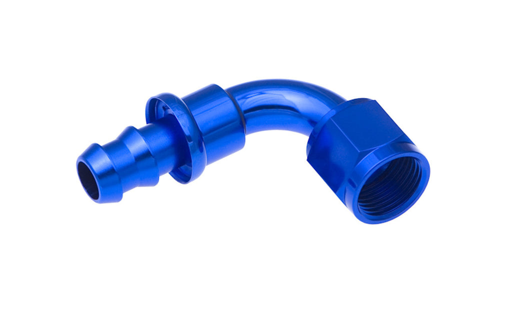 REDHORSE PERFORMANCE 2090-12-1 12AN Push Lock Hose End s- Blue 90