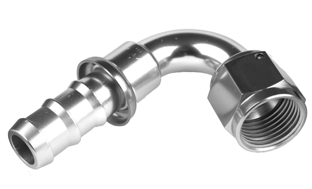 REDHORSE PERFORMANCE 2120-06-5 6AN 120 Degree AN/Push Lock Hose End Clear