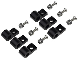 REDHORSE PERFORMANCE 320-916-2 9/16in Black Aluminum Line Clamps 6/pkg