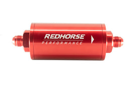 REDHORSE PERFORMANCE 4651-06-3-10 6in Cylindrical In-Line Fuel Filter 10 Micron
