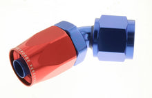 Load image into Gallery viewer, REDHORSE PERFORMANCE 6045-06-1 REDHORSE PERFORMANCE 6045-06-1 6AN 45-Degree Aluminum Hose End Fitting in Red and Blue Anodized Finish