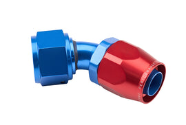 REDHORSE PERFORMANCE 6045-12-1 REDHORSE PERFORMANCE 6045-12-1 12AN 45-Degree Aluminum Hose End Fitting in Red and Blue Anodized Finish