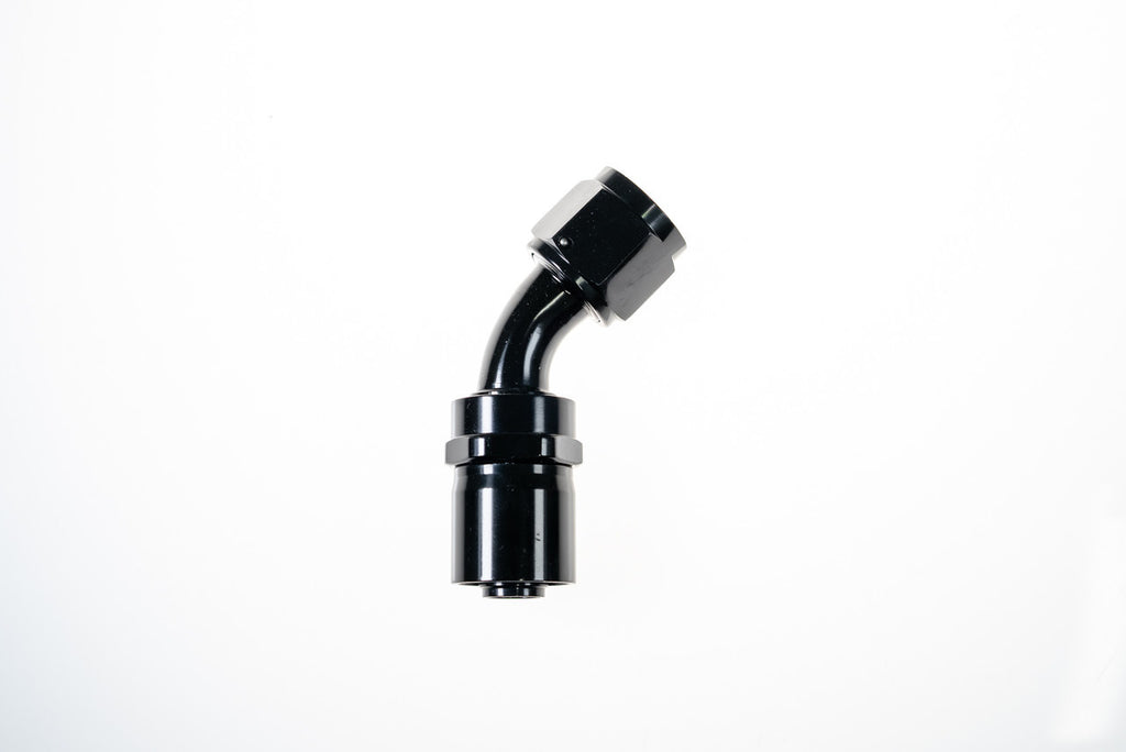REDHORSE PERFORMANCE 7042-08-2 Redhorse Performance 7042-08-2 8AN 45 Degree Aluminum Hose End Fitting, Black Anodized