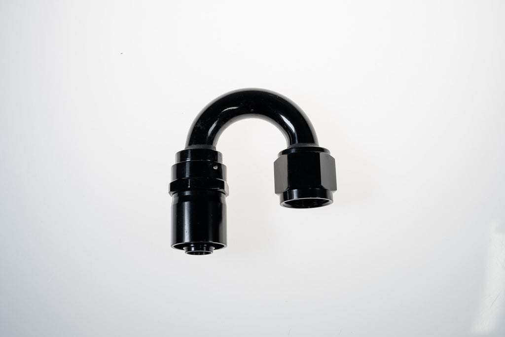 REDHORSE PERFORMANCE 7182-06-2 6AN 180Deg Crimp Hose End Black