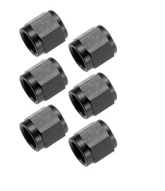 REDHORSE PERFORMANCE 818-03-2 3an Alm Tube Nuts 3/8-24 6pk  Black