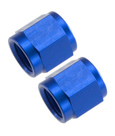 REDHORSE PERFORMANCE 818-06-1 6AN Aluminum Tube Nut 3/8in Hard Line 2pcs BLU