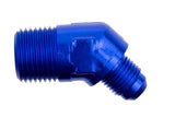 REDHORSE PERFORMANCE 823-08-08-1 8AN 45Deg Male Adapter to 1/2in NPT Male Blue