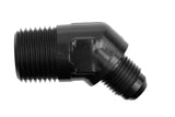 REDHORSE PERFORMANCE 823-08-08-2 8AN 45Deg Male Adapter to 1/2in NPT Male Black