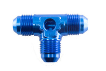 Load image into Gallery viewer, REDHORSE PERFORMANCE 8248-06-1 6AN Male Flare Tee with 1/8in NPT Port Blue