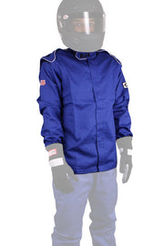 RJS SAFETY 200400306 Jacket Blue X-Large SFI-1 FR Cotton