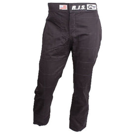 RJS SAFETY 200410104 Pants Black Medium SFI-1 FR Cotton
