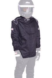 RJS SAFETY 200430107 Jacket Black XX-Large SFI-3-2A/5 FR Cotton