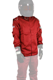 RJS SAFETY 200430406 Jacket Red X-Large SFI-3-2A/5 FR Cotton