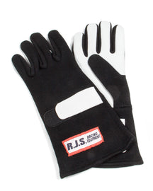 RJS SAFETY 600010104 Gloves Nomex D/L MD Black SFI-5