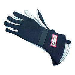 RJS SAFETY 600020104 Gloves Nomex S/L MD Black SFI-1