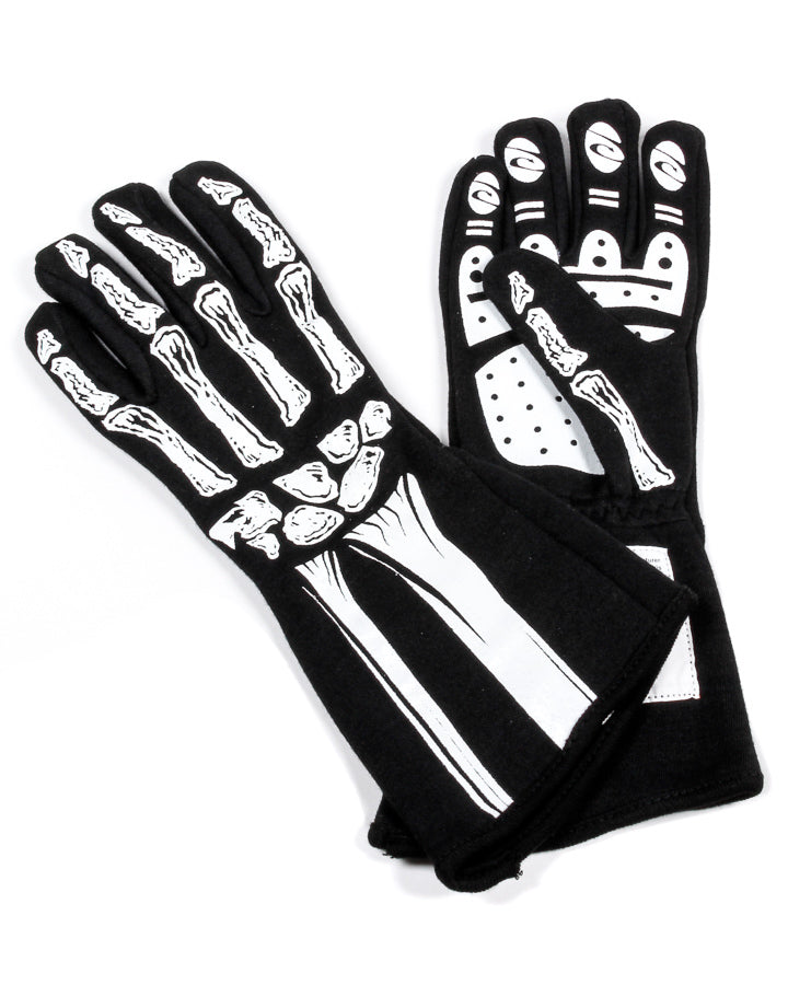 RJS SAFETY 600090165 Single Layer White Skeleton Gloves X-Small
