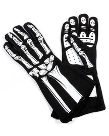 RJS SAFETY 600090166 Single Layer White Skeleton Gloves Small